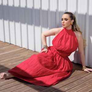 Breeze dress in Red Sake - Image 4