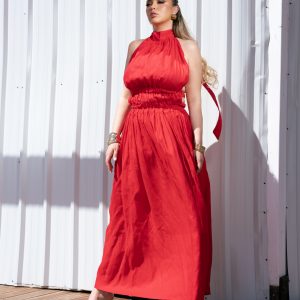 Breeze dress in Red Sake - Image 3